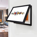 Covering meter box wooden picture poster frame for Elevated cover with padlock prevents and wall decorative